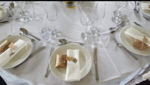Wedding Sopley Mill Crockery Cutlery and Linen